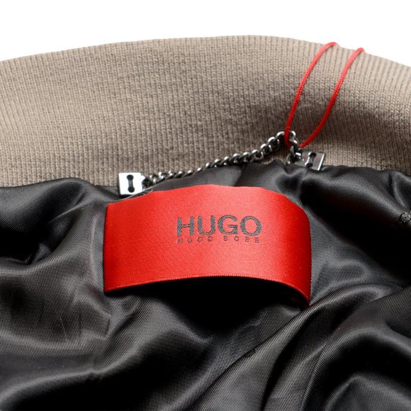 Hugo Boss Men'sLuntis Suede Leather Bomber Jacket